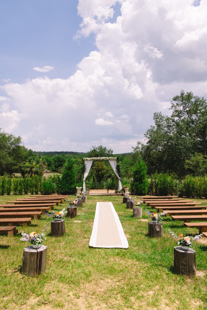 Ceremony décor by Orlando wedding planner Wondrous Event Planners